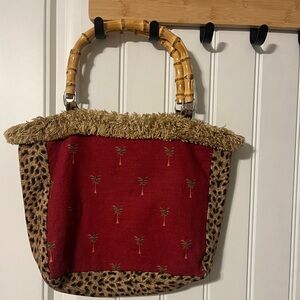 Tropical Totes Bamboo Handle Tote/Purse